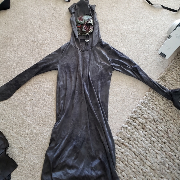 Halloween Scary Costumes Set bloody face Skelton and Zombie SAME DAY - Picture 6 of 8